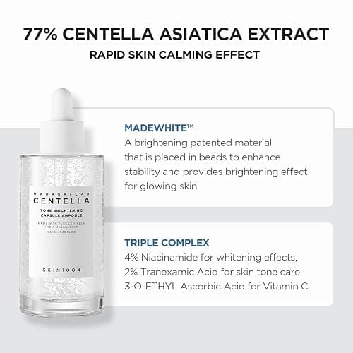SKIN1004 Madagascar Centella Tone Brightening Capsule Ampoule 3.38 fl.oz(100ml) | Calming Moisturizing Brightening | Sensitive Skin thumbnail 4