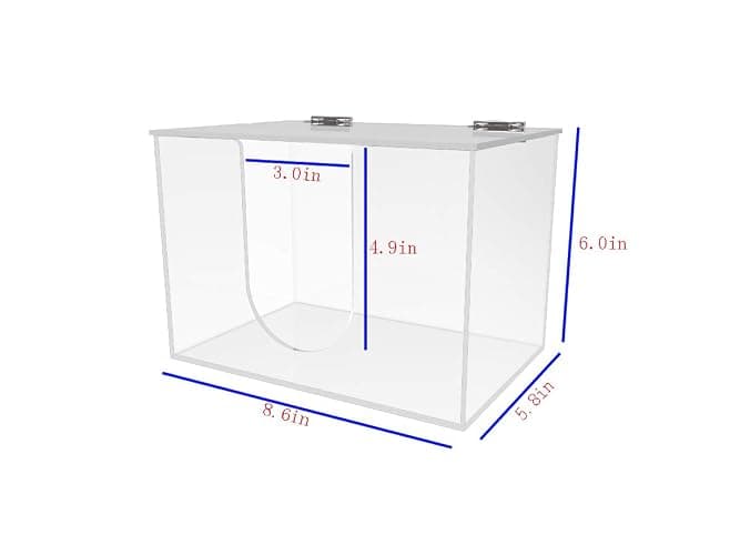 FixtureDisplays® W8.7 x D5.8 x H6.0 Multi-Purpose Clear Acrylic Dispenser Storage Box 10065-NF thumbnail 5