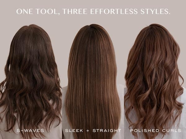 Kristin Ess 3-in-One Professional Titanium Hair Straightener, Curler & Waver for Women - Dual Voltage - 440 Degrees - 1 1/4" - Wet to Dry - Ionic Flat Iron, Curler 2 in 1 - Frizzy, Curly + Thick Hair thumbnail 7