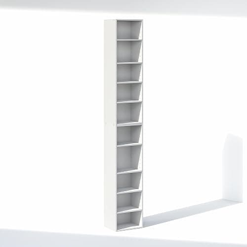 Furinno PASIR 10-Tier Closet Organizers and Storage, Open Shelf, Storage Organizer, 12-Inch Width, for Closet, Bedroom, White thumbnail 7