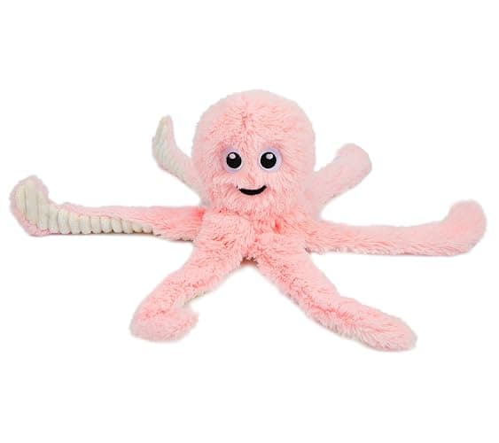 Best Pet Supplies Interactive Squeaky Dog Chew Toy, Ideal Dog Toys for Chewers, Small, Medium & Large Dogs, and Fetch Lovers - Octomutant (Pink), Large - Image 1