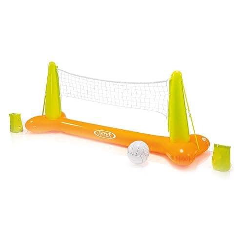 Intex 56508EP Inflatable Floating Swimming Pool Toys Volleyball Game, Green - Image 1