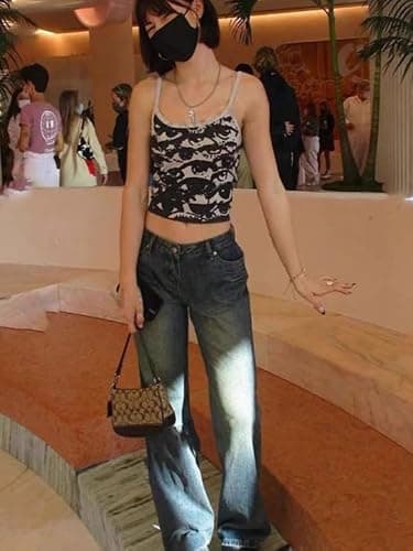 JOLILUNA Whimsy Graphic Baby Tee Fashion Whimsical Clothes for Women Y2k Whimsy Vest Summer 2025 thumbnail 3
