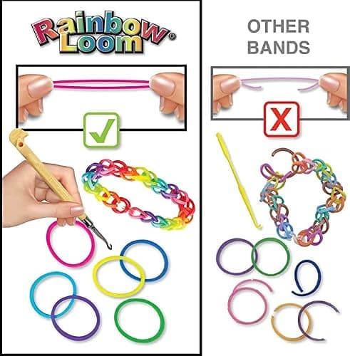 Rainbow Loom MEGA Combo Set, Features 7000+ Colorful Rubber Bands, 2 Step-by-Step Bracelet Instructions, Organizer Case, Great Gift for Kids 7+ DIY Craft, STEAM thumbnail 10