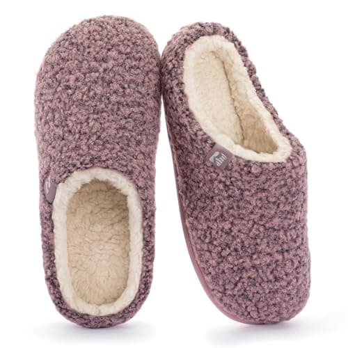 RockDove Women's Plush Retreat Sherpa Fleece Clog Slipper, Size 7-8 US Women, Pink Crepe - Image 1