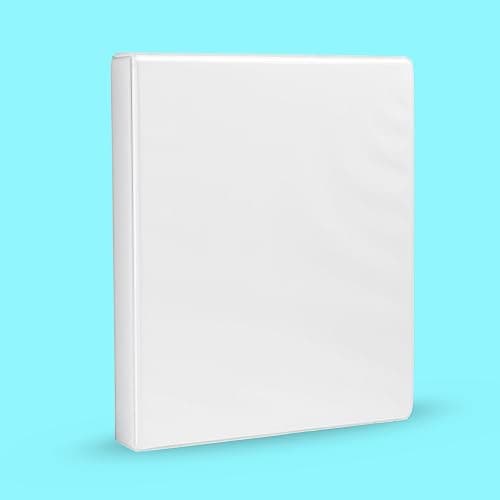 Amazon Basics 3-Ring Binder, 1-Inch, Customizable, with Pockets for Organization, White, 1-Pack thumbnail 4