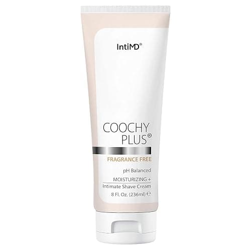 IntiMD Coochy Plus Intimate Shaving Cream Fragrance Free For Pubic, Bikini Line, Armpit and more - Rash-Free, Prevents Razor Burns & Bumps, In-Grown Hair, Itchiness 8oz Tube - Image 1