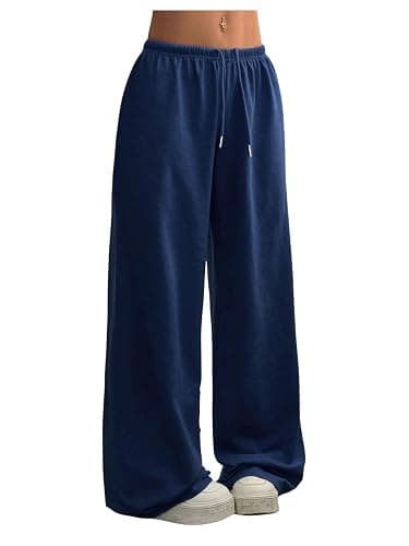 SOLY HUX Women's Baggy Sweatpants Drawstring Waist Wide Leg Loose Casual Long Pants - Image 1
