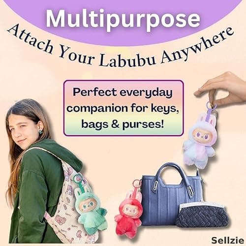 WESUN Keychain Accessory Decor, Keychain Decoration backpacks Bag Pendant, Collection Plush Hanging (Hide styles) thumbnail 7