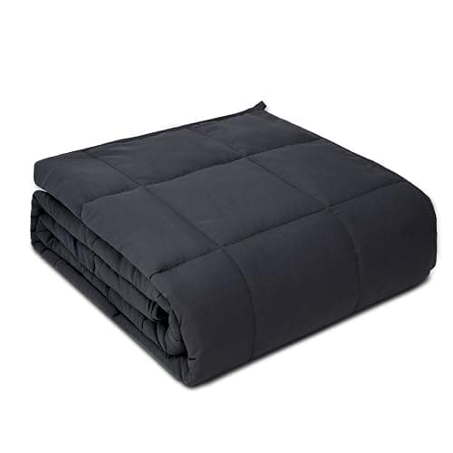 PRETTY NIGHT Weighted Blanket 18lbs Queen Size Dark Grey 60"x80" Weighted Blankets for Adults Heavy Blanket are Comfortable and Cozy - Image 1