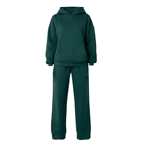 GOSEAGOTOFUN Womens Sweatsuits 2 Piece Set Long Sleeve Hoodie Sweatshirt 2026 Fall Winter Loose Wide Leg Sweatpants Tracksuit thumbnail 4