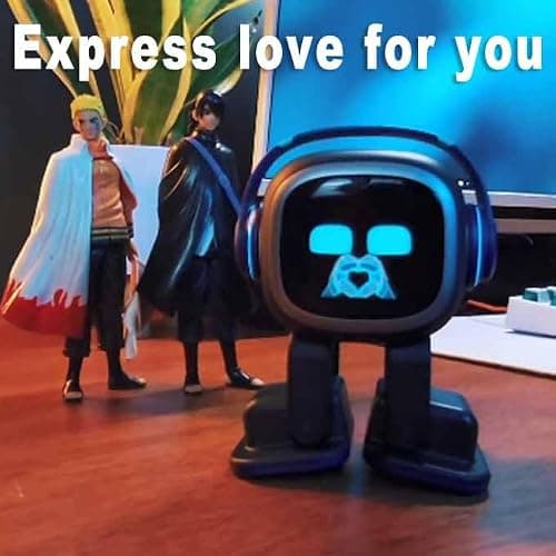 EMOPET AI Desk Robot Companion - ChatGPT Enabled with Voice Commands & Dance Feature, Interactive Robot Pet with Personality, Comes with Charging Home Station thumbnail 2
