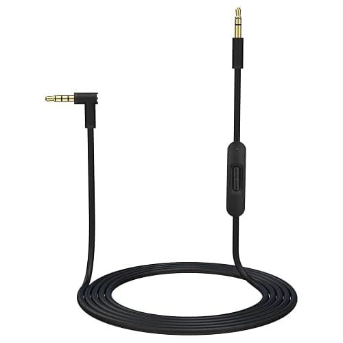 Tobysome Replacement Audio Cable Cord Wire with in-line Microphone and Control Compatible with Beats Headphones Solo, Studio, Pro, Detox, Wireless, Mixr, Executive Headphones (Black) - Image 1