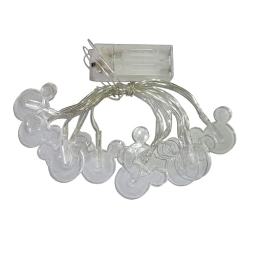 Penfly 1.65m 10LEDs Decorative Cartoon Animal Mouse Night Mood Light Romantic Lamp for Home Indoor Bedroom Party Festival Décor(Warm White) - Image 1