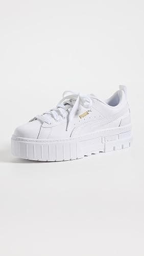 PUMA Womens Mayze Classic Platform Sneakers Shoes Casual - White thumbnail 2