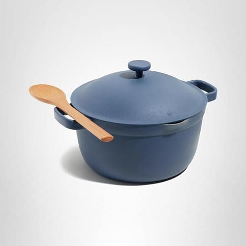 Our Place Perfect Pot - 5.5 Qt. Nonstick Ceramic Sauce Pan with Lid | Versatile Cookware for Stovetop and Oven | Steam, Bake, Braise, Roast | PTFE and PFOA-Free | Toxin-Free, Easy to Clean | Blue Salt thumbnail 9