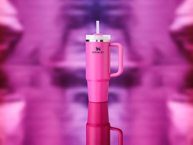 STANLEY Quencher H2.0 Tumbler with Handle and Straw 30 oz | Flowstate 3-Position Lid | Cup Holder Compatible for Travel | Insulated Stainless Steel Cup | BPA-Free | Fuchsia - 30 Ounces - Fuchsia thumbnail 7