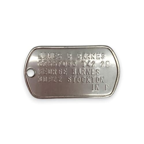 James Bucky Barnes Military Army Dog Tags - Stainless Steel - Ball Chain Included - Cosplay Prop thumbnail 6