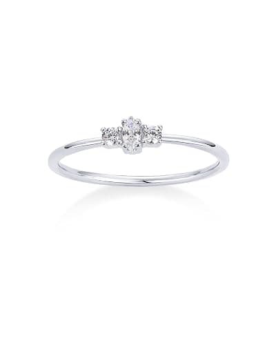 PAVOI 18K Gold Plated Marquise Round Mini Cubic Zirconia Stackable Rings for Women | Dainty Stacking Thin Band for Women thumbnail 3