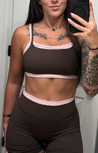 Aoxjox Women's Dual Core Biker Shorts 5"/6" | dual-layer waistband, contrast-color design, high-waisted gym shorts, 4-way stretch, moisture-wicking, workout yoga running thumbnail 7
