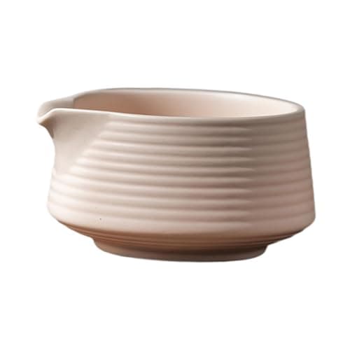 Yajuyi Japanese Matcha Bowl Handmade Matcha Ceremony Matcha Cup with Spout for Restaurant, Pink thumbnail 7