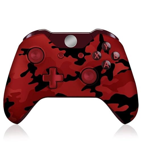 ADHJIE Xbox One Controller, Wireless Controller for Xbox One/One X/S Xbox Series X/S/PC Windows 10 with Bluetooth Connection, Dual Vibration, Camo Red - Image 1