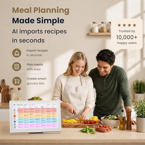 Winnovo 15.6-Inch Smart Digital Calendar & Photo Frame for Family, Wall Planner with Auto-Sync to Apple, Google & Outlook, Touchscreen Display with Chore Chart, To-Do Lists & Meal Planner, White Frame, No Subscription thumbnail 6