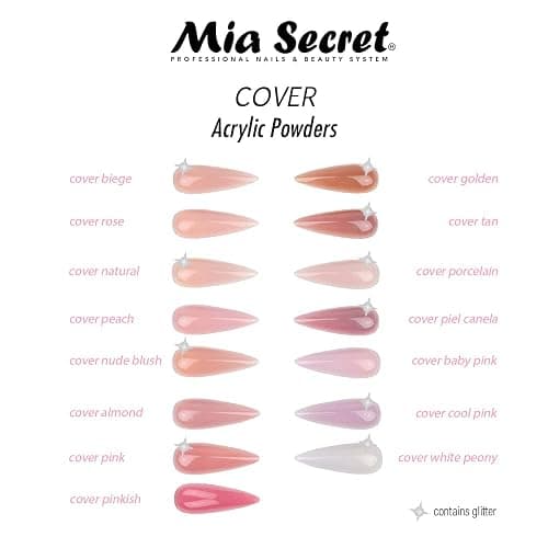 Mia Secret Cover Acrylic Powder 3 Piece Set - Pink/Beige/Rose 1 oz thumbnail 2