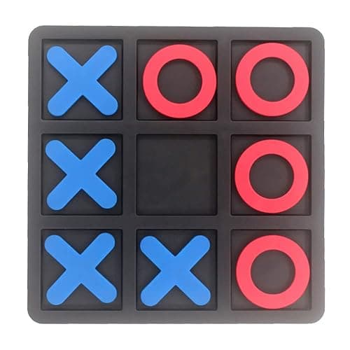 Tic Tac Toe Board Game, Classical Family Board Game | Children's Tic Tac Toe Game, Plastic tic tac Toe Game, Board Size 15 X 15 cm - Image 1