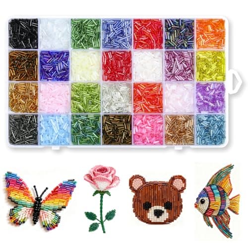 Seople 5040Pcs Tube Bead Embroidery Kit, Bugle Beads for Embroidery for Jewelry Making, Crafts, Bracelets, Necklaces, Earrings - Image 1
