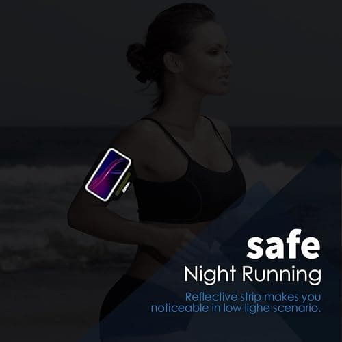 HAISSKY Running Armband with Earbuds Bag Sports Phone Armband for iPhone 16 Pro Max/15 Pro/14 Pro Max/13/12 Pro/11/XS/XR/X/8 Plus Sports Phone Holder Case with Zipper Pocket for Phones up to 6.9" thumbnail 5