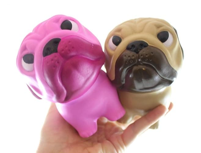 Set of All 4 Color Pug Dog Slow Rise Squishy Toy - Memory Foam Squish Stress Ball Fidget Squeeze Dog Lover Gift (All 4 Color Pugs) thumbnail 6