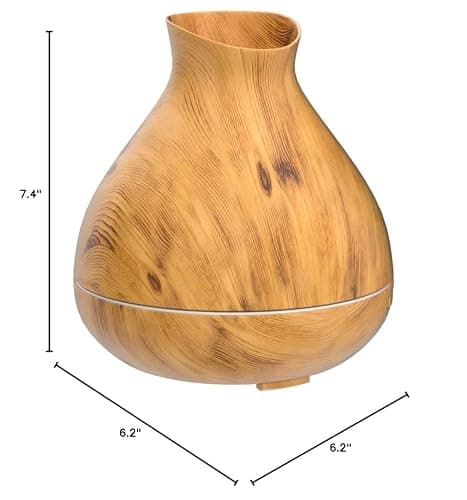 BZseed Aromatherapy Essential Oil Diffuser 550ml 12 Hours Wood Grain Aroma Diffuser with Timer Cool Mist Humidifier for Large Room, Home, Baby Bedroom, Waterless Auto Shut-off,7 Colors Lights Changing thumbnail 3