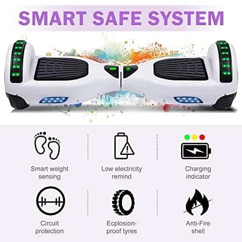 self balance scooter Built-in Bluetooth Speaker - UL 2272 Certified Hover Board for Kids (No Carrying Bag) thumbnail 7