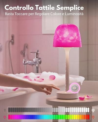 Lampe de Douche Étanche SPA - Lampe de Bureau Sans Fil Rechargeable - Projecteur d'Ambiance SPA 16 Couleurs LED - Télécommande - Contrôle Tactile - Éclairage Salle de Bain, Toilettes, Bureau thumbnail 5