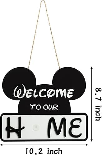 SUPYFD 19Pcs Cute Mouse Interchangeable Seasonal Welcome Door Sign for Front Door Decor, Welcome to Our Home Sign with Interchangeable Holiday Pieces for Farmhouse/Wall/Porch Decor and Housewarming thumbnail 3