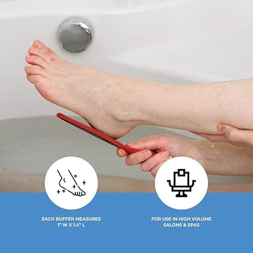 ForPro Professional Collection Red Panda Foot File, 60/100 Grit, Double-Sided Pedicure File for Feet and Heels, 10.5” L thumbnail 6