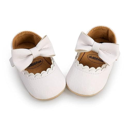 Baby Girls Mary Jane Flats Shoes with Non-Slip Soft Sole Toddler First Walkers Newborn Princess Dress Shoes thumbnail 5