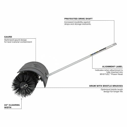 49-16-2741 For Milwaukee M18 FUEL QUIK-LOK Bristle Brush Attachment 1PC. thumbnail 2