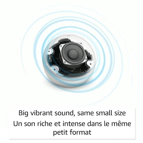 Amazon Echo Dot (newest model), Vibrant sounding Alexa speaker, Great for bedrooms, dining rooms and offices, Glacier White thumbnail 2