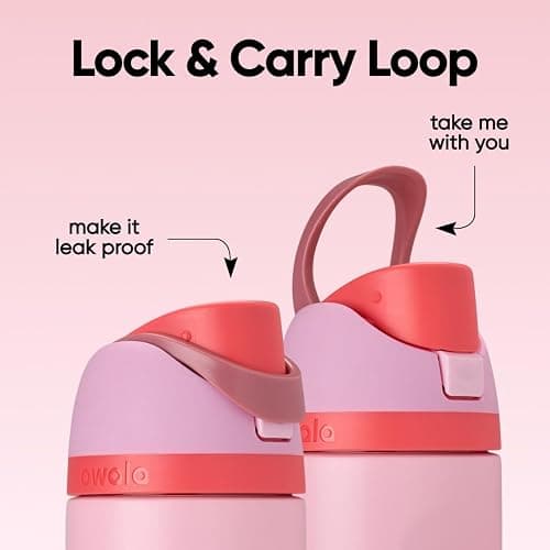Owala FreeSip Insulated Stainless Steel Water Bottle with Straw for Sports and Travel, BPA-Free Sports Water Bottle, 24 oz, Angel Food Cake thumbnail 3