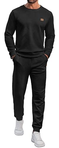 Vssjavun Mens Track Suits 2 Piece Set Long Sleeve Pullover Sweatshirt and Sweatpants Matching Set Athletic Jogging Sets thumbnail 2