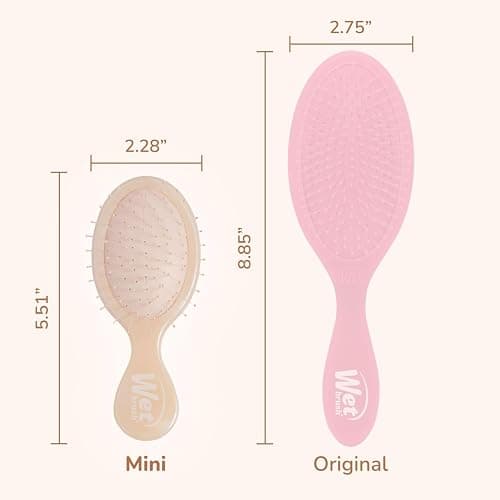 Wet Brush Mini Detangler Hair Brush, Cream (Iridescence Icon), Detangling Travel Hairbrush, Ultra-Soft IntelliFlex Bristles Glide Through Tangles with Ease, Pain-Free, All Hair Types, Limited Edition thumbnail 5