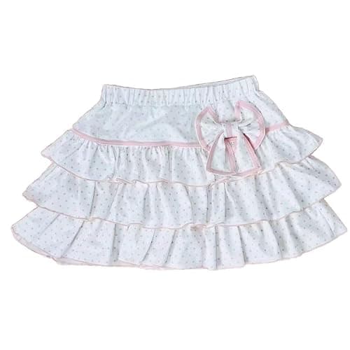 Cute Clad Women Kawaii Y2k Lolita Mini Skirt Sweet Harajuku Bow Tie Multi-Layer Ruffles Pleated Skirts thumbnail 6
