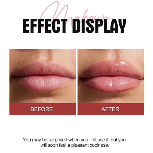Plumping Lip Oil With Chili Extract - Fuller Lips Instantly! Ultra-Hydrating & Nourishing, Glossy Finish Lip Glow Oil, Lip Plumping Booster Plump, Smooth, and Define Your Lips Naturally (01 Pink) thumbnail 4