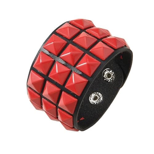 Studded Emo Bracelets Punk Goth Grunge Wristband Scene Accessories Dopamine Colored Choices for Women and Men 80s thumbnail 8