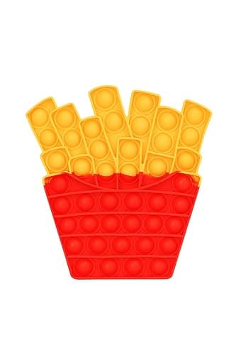 Ranzah Pop Fidget Toy Push Pop Bubble Sensory Toy For Kids And Adults Travel Poppet Toy Squishy Toy For Gifts & Parties ADHD Stress & Anxiety Relief Toy Squeeze Toddler Toy (French Fries) - Image 1