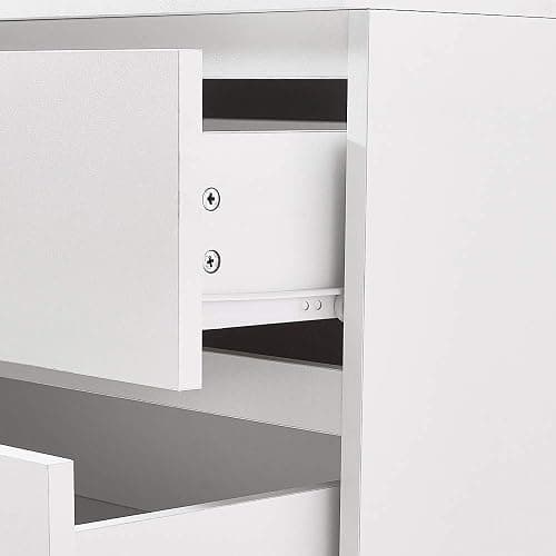 Panana Wooden 3/4/5/6 Chest of Drawers with Metal Runners Modern Bedside Storage Cabinet for Living Room Hallway Bedroom (White, 3 Drawer Chest) thumbnail 7