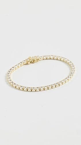 SHASHI Women's Medium Tennis Bracelet, Gold, One Size thumbnail 2