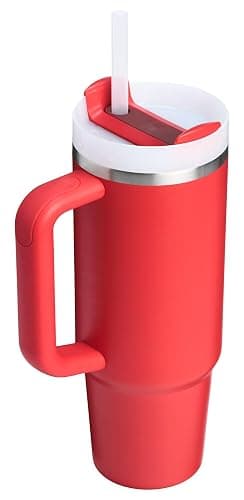 STANLEY Quencher H2.0 Tumbler with Handle and Straw 30 oz | Flowstate 3-Position Lid | Cup Holder Compatible for Travel | Insulated Stainless Steel Cup | BPA-Free | Chili Red thumbnail 3